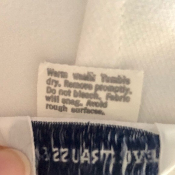 Vintage 70s 80s Levi's White Bend Over Pants Trousers High Waisted Size 14 - Picture 6 of 7